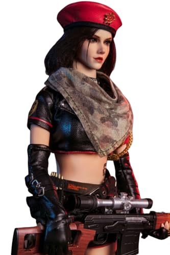 FLAGSET Collectible Figure Full Set: Red Alert Mobilize Troops, Nastya, Anime Style, Seamless Design, 1:6 Scale Miniature Female Action Figurine 73048A