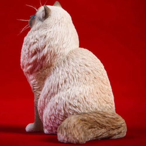 Figura de gato coleccionable JXK: Ragdoll, pintada a mano por expertos, realista, de resina segura, miniatura a escala 1:6.