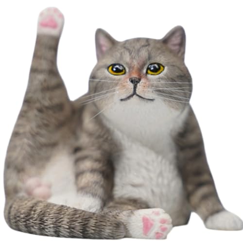 JXK Collectible Cat Figure: Lazy Cat 7.0, Expertly Hand-Painted, Lifel