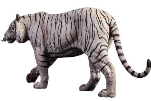 Figura de tigre coleccionable JXK: tigre de Bengala, pintado a mano por expertos, realista, resina segura, miniatura a escala 1:6.
