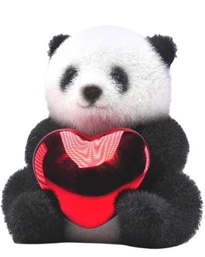 JXK Collectible Panda Figure: Flocking Panda, Expertly Hand-Painted, L