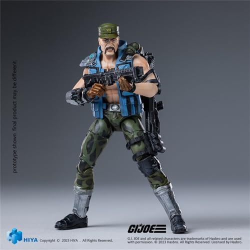 Coffret complet HIYA : Mini-série exquise, GIJoe Gung-Ho, figurine d'action miniature à l'échelle 1:18