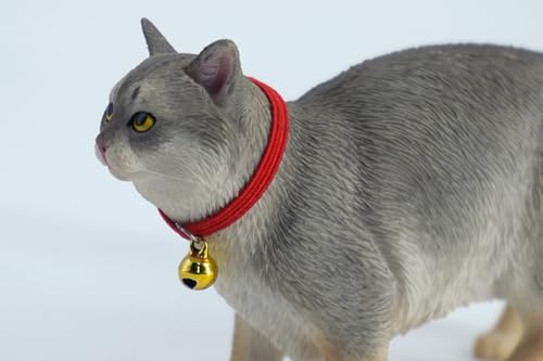 Figura de gato coleccionable JXK: El gato somalí, pintada a mano por expertos, realista, resina segura, miniatura a escala 1:6.