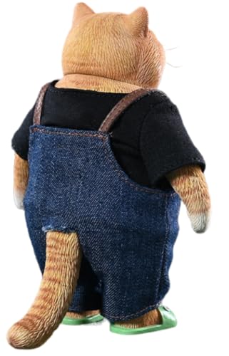 JXK Collectible Cat Figure: Fat Cat, Expertly Hand-Painted, Lifelike, Safe Resin, 1:6 Scale Miniature Animal Figurine JXK190