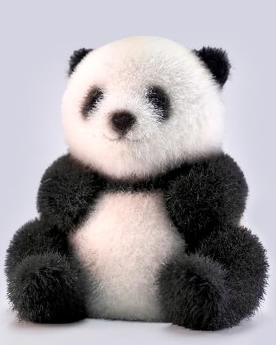 Figura de panda coleccionable JXK: Panda en bandada, pintada a mano por expertos, realista, de resina segura, miniatura a escala 1:6, JXK177