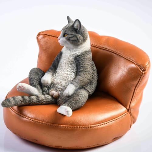 Figura de gato coleccionable JXK: Felis Catus, pintada a mano por expertos, realista, de resina segura, miniatura a escala 1:6.