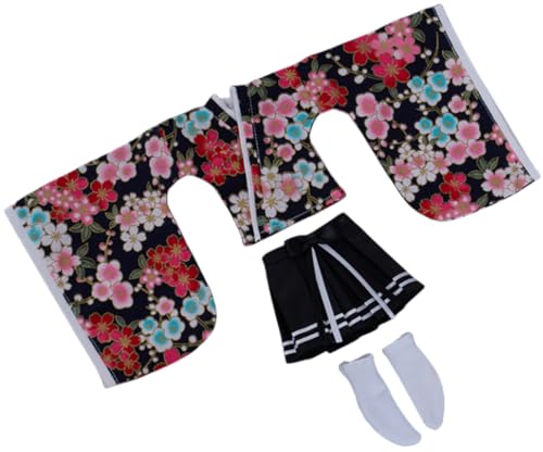 Ropa para muñecas de acción: Traje tipo kimono largo para figuras coleccionables de 12 pulgadas