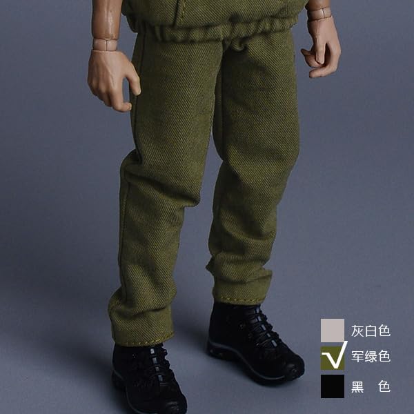 Ropa para muñecas a escala 1/12: Conjunto de sudadera con capucha sin mangas y pantalones largos coleccionable