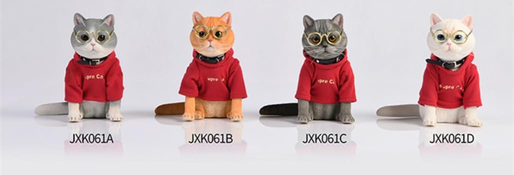 Figura de gato coleccionable JXK: American Shorthair, pintada a mano por expertos, realista, resina segura, miniatura a escala 1:3.