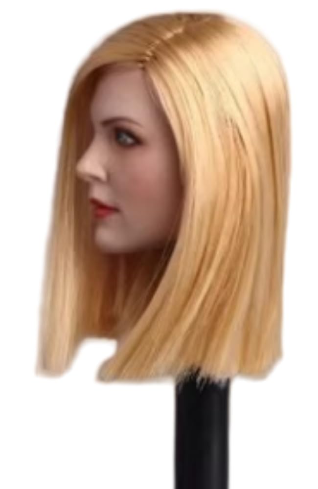 Escultura de cabeza femenina, niña europea de 12 pulgadas