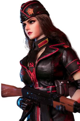 FLAGSET Collectible Figure Full Set: Red Alert Mobilize Troops, Nastya, Anime Style, Seamless Design, 1:6 Scale Miniature Female Action Figurine 73048A