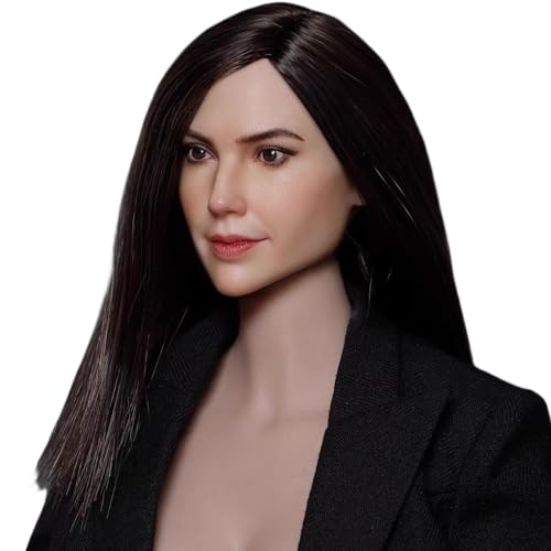 Escultura de cabeza femenina, niña europea de 12 pulgadas