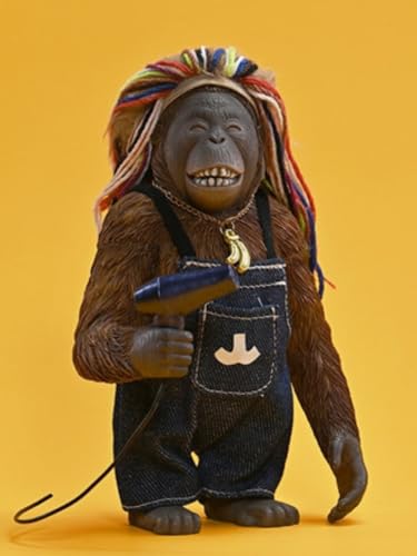 Figura de orangután coleccionable JXK: orangután de Borneo, pintado a mano por expertos, realista, resina segura, miniatura a escala 1:6
