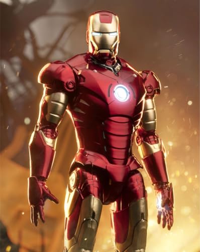 Conjunto completo de figuras coleccionables de ZD: Iron Man Mark Garage, figura de acción en miniatura a escala 1:20