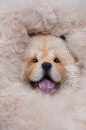 Figura de perro coleccionable JXK: Chow Chow, pintada a mano por expertos, realista, de resina segura, miniatura a escala 1:6.
