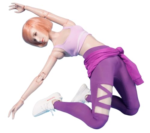 Ropa para muñeca a escala 1/6: Top y pantalón de yoga para figura de acción coleccionable de 12 pulgadas SA044A