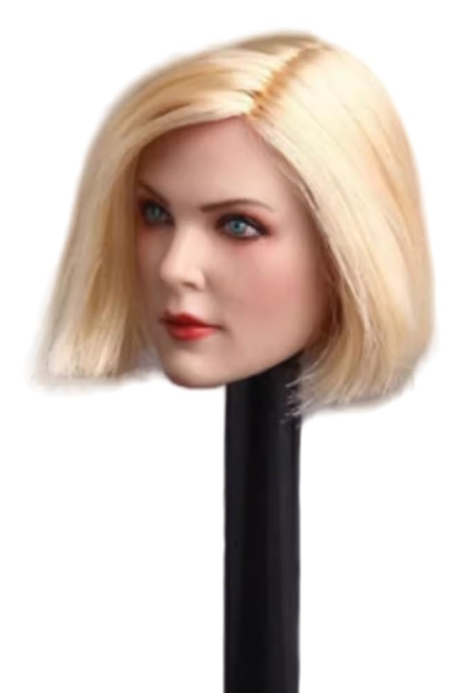 Escultura de cabeza femenina, niña europea de 12 pulgadas