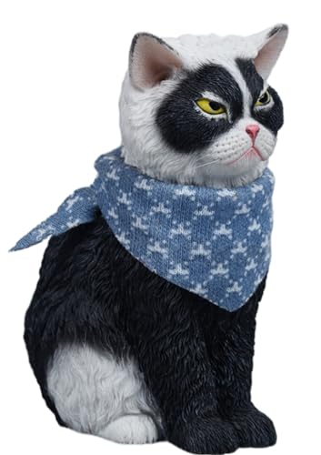 Figura de gato coleccionable JXK: Selkirk Rex, pintada a mano por expertos, realista, de resina segura, miniatura a escala 1:6.