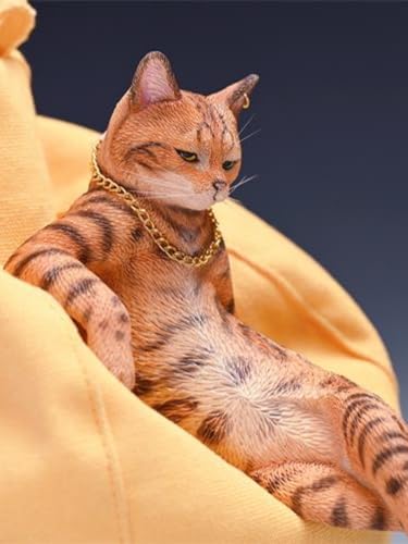 Figura de gato coleccionable JXK: Gato leopardo, pintada a mano por expertos, realista, resina segura, miniatura a escala 1:6.