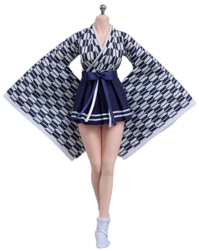 Ropa para muñecas de acción: Traje tipo kimono largo para figuras coleccionables de 12 pulgadas