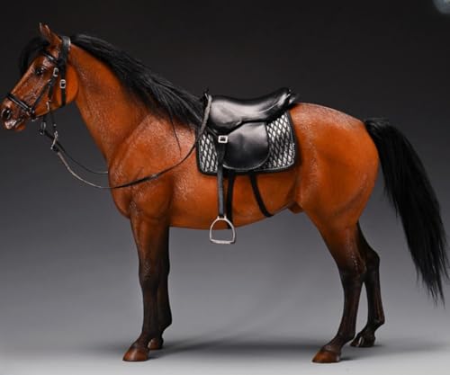 Figura de caballo coleccionable JXK: sangre caliente holandesa, pintada a mano por expertos, realista, resina segura, miniatura a escala 1:6.