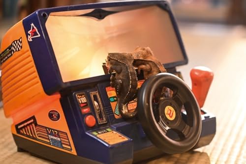 Figura de perro coleccionable JXK: Gecko de pestañas, pintada a mano por expertos, realista, resina segura, miniatura a escala 1:1