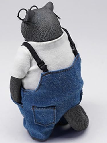 Figura de gato coleccionable JXK: Fat Cat 2.0, pintada a mano por expertos, realista, de resina segura, miniatura a escala 1:6.