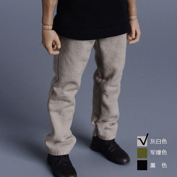 Ropa para muñecas a escala 1/12: Conjunto de sudadera con capucha sin mangas y pantalones largos coleccionable