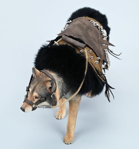 Figura de lobo coleccionable JXK: Lobo gris común, pintada a mano por expertos, realista, resina segura, miniatura a escala 1:6, JXK223A1