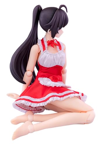 Ropa de la figura de acción coleccionable de Hasuki: Traje de sirvienta negra para figura flexible a escala 1:12 CS010A