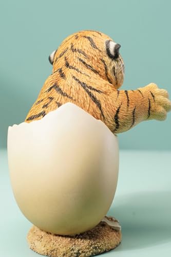 Figura de tigre coleccionable JXK: Tesoro de tigre, pintada a mano por expertos, resina realista y segura, miniatura a escala 1:6.