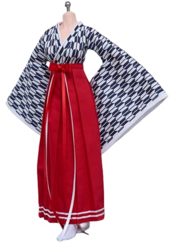 Ropa para muñecas de acción: Traje tipo kimono largo para figuras coleccionables de 12 pulgadas