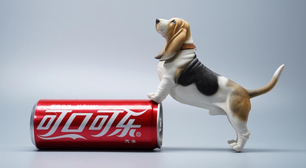 Figura de perro coleccionable JXK: Basset Hound, pintada a mano por expertos, realista, de resina segura, miniatura a escala 1:6.
