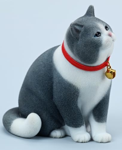 Figura de gato coleccionable JXK: British Shorthair, miniatura a escala 1:6