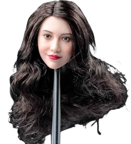 Escultura de cabeza femenina, niña europea de 12 pulgadas