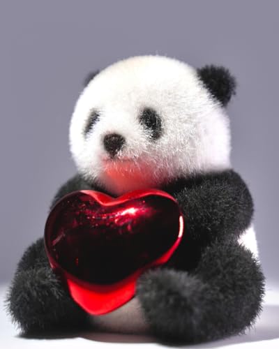 Figura de panda coleccionable JXK: Panda en bandada, pintada a mano por expertos, realista, de resina segura, miniatura a escala 1:6, JXK177