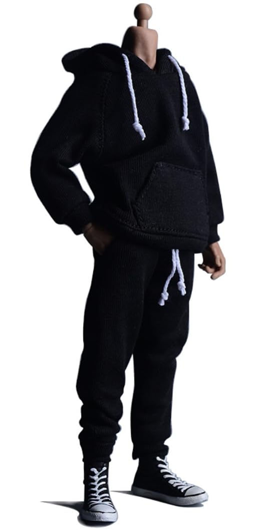 Figura a escala 1/12 Ropa para muñeca: Conjunto deportivo con sudadera y pantalones Accesorio coleccionable