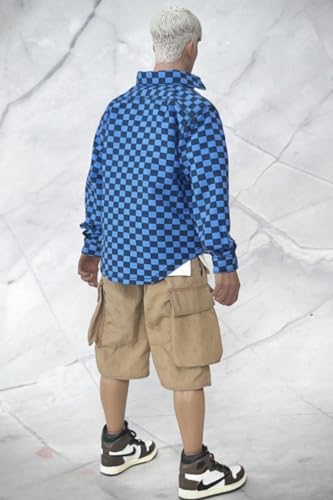 Ropa para muñecas a escala 1/6: Camisa vintage para figuras de acción coleccionables de 12 pulgadas