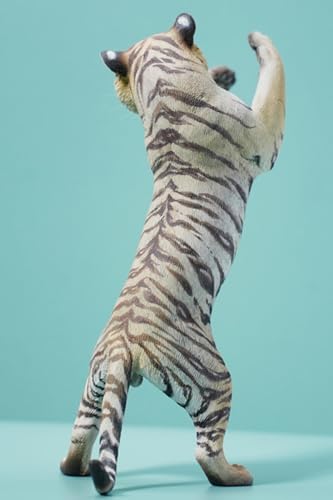 Figura de tigre coleccionable JXK: tigre en acción, pintado a mano por expertos, realista, resina segura, miniatura a escala 1:12.