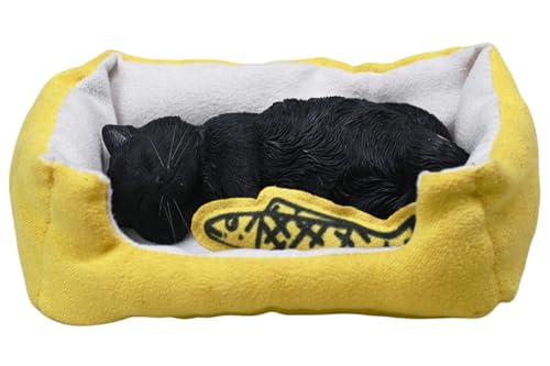 Figura de gato coleccionable JXK: Gato letárgico, pintada a mano por expertos, realista, resina segura, miniatura a escala 1:6.