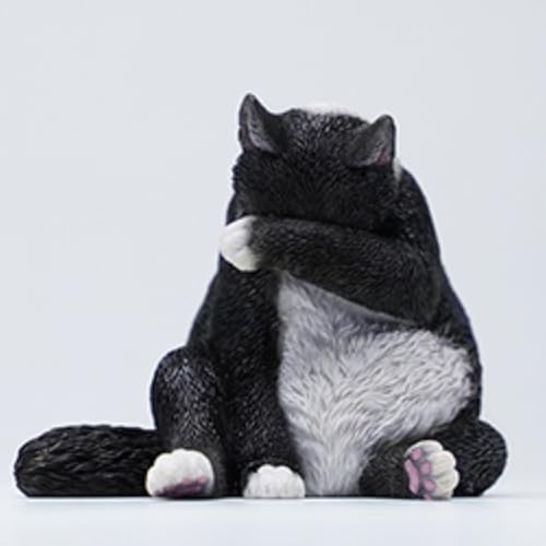 Figura de gato coleccionable JXK: Lazy Cat 6.0, pintada a mano por expertos, realista, de resina segura, miniatura a escala 1:6.