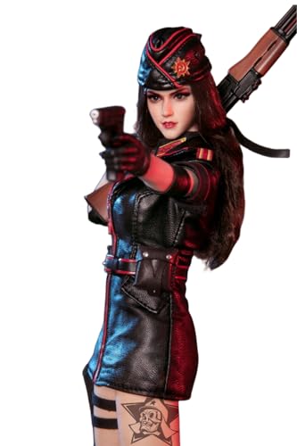 FLAGSET Collectible Figure Full Set: Red Alert Mobilize Troops, Nastya, Anime Style, Seamless Design, 1:6 Scale Miniature Female Action Figurine 73048A