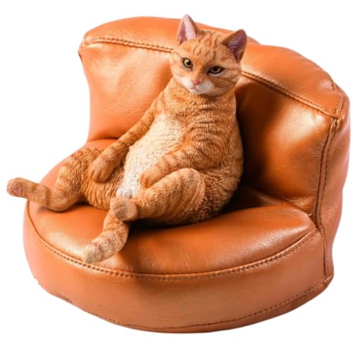 Figura de gato coleccionable JXK: Felis Catus, pintada a mano por expertos, realista, de resina segura, miniatura a escala 1:6.