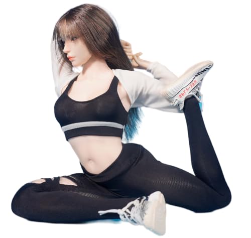 Ropa para muñeca a escala 1/6: Top y pantalón de yoga para figura de acción coleccionable de 12 pulgadas SA044A
