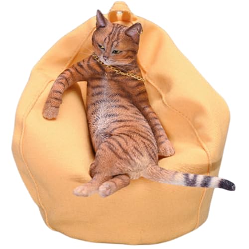 Figura de gato coleccionable JXK: Gato leopardo, pintada a mano por expertos, realista, resina segura, miniatura a escala 1:6.