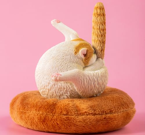 Figura de gato coleccionable JXK: Gato con patas de pollo, pintada a mano por expertos, realista, resina segura, miniatura a escala 1:6.