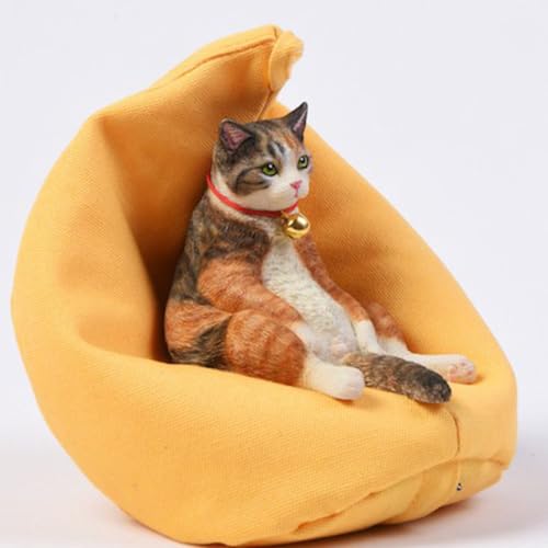 Figura de gato coleccionable JXK: American Shorthair, pintada a mano por expertos, realista, resina segura, miniatura a escala 1:6.