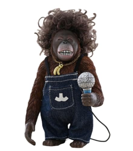 Figura de orangután coleccionable JXK: orangután de Borneo, pintado a mano por expertos, realista, resina segura, miniatura a escala 1:6