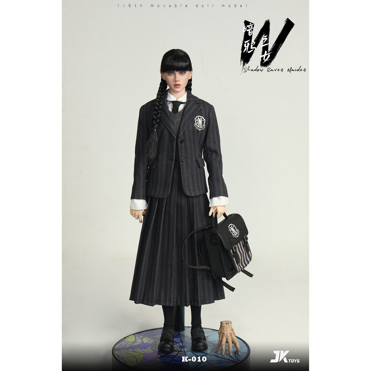 JKTOYS Shadow Raven Maiden Wednesday K-010 1/6 Scale Action Figure