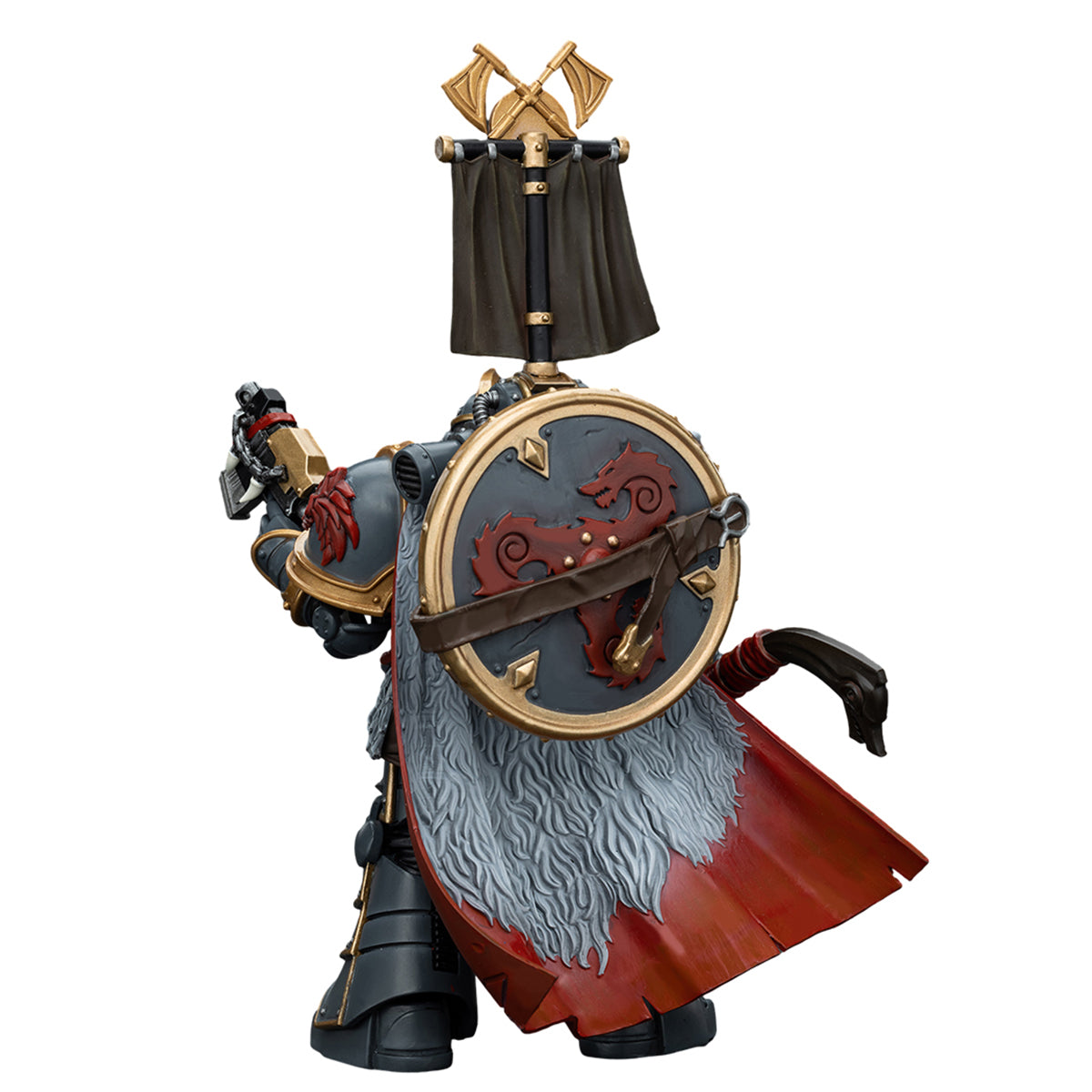 (Only Shipped to the US) JOYTOY Space Wolves Legion Praetor with Power Axe and Combat Shield JT00133 Warhammer 1/18 Scale Action Figure